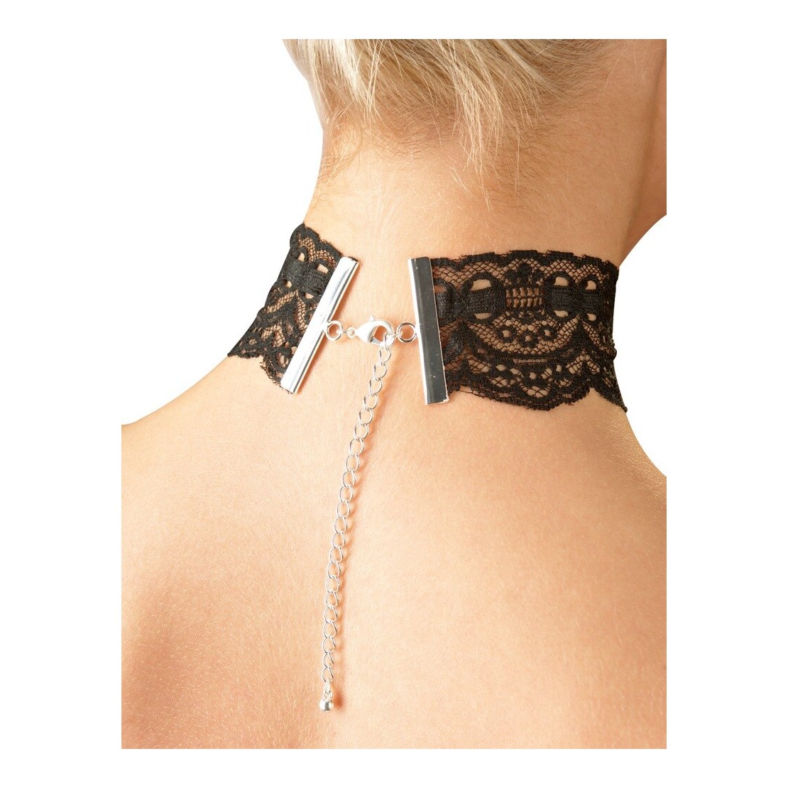 copy of COLLARINO IN PIZZO NERO CON CATENINA...