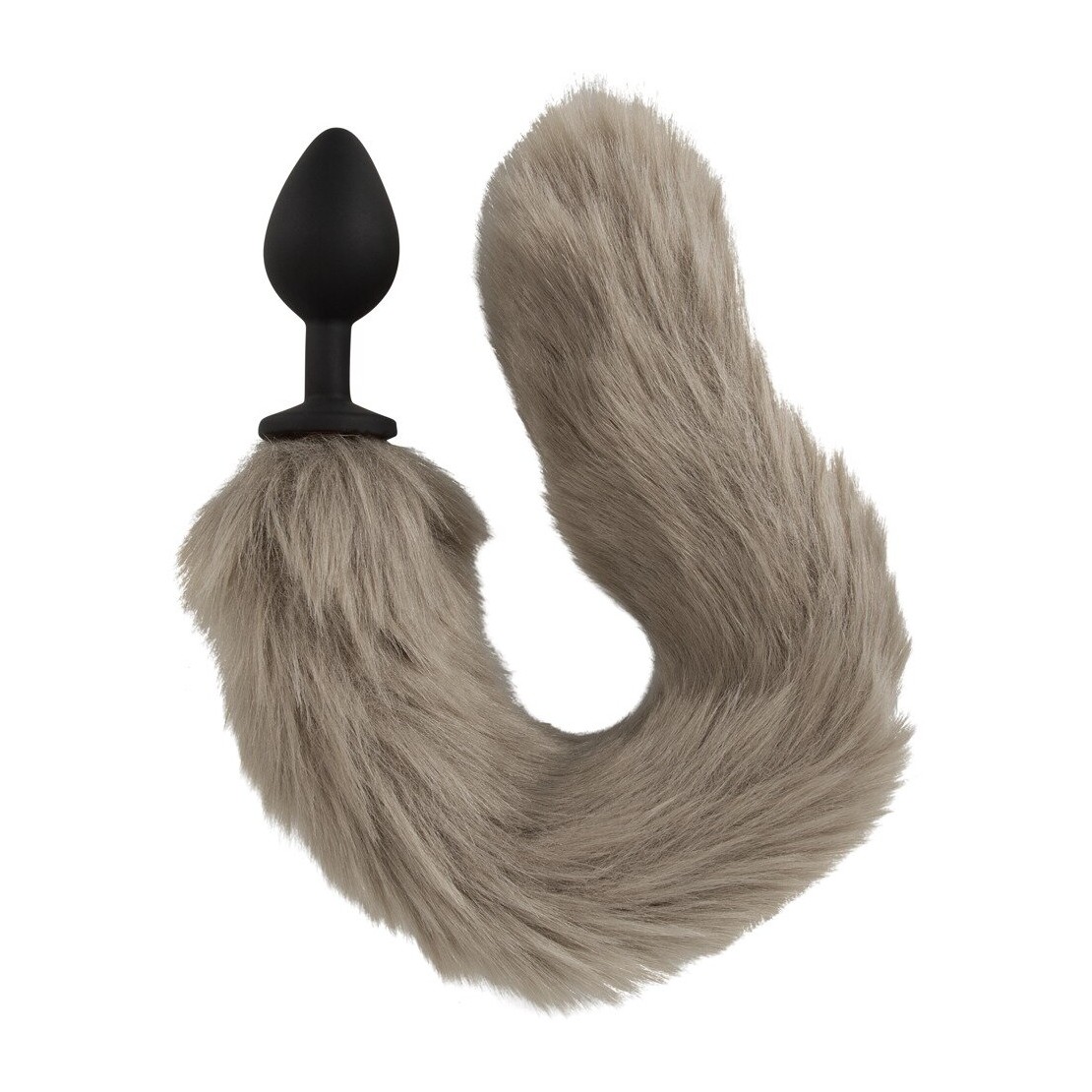 CODA DA VOLPE GRIGIA CON PLUG ANALE IN SILICONE...