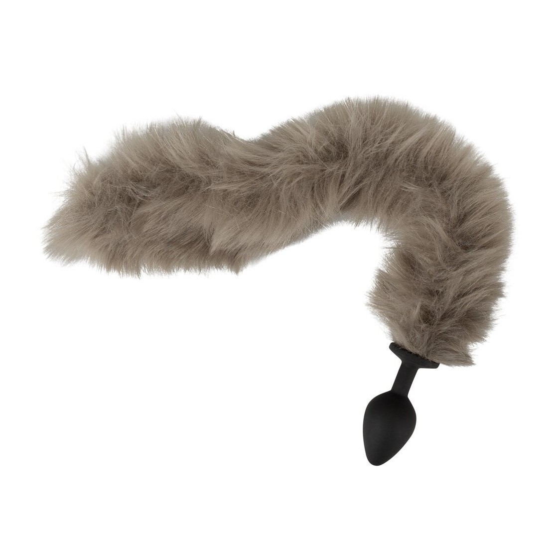 CODA DA VOLPE GRIGIA CON PLUG ANALE IN SILICONE...