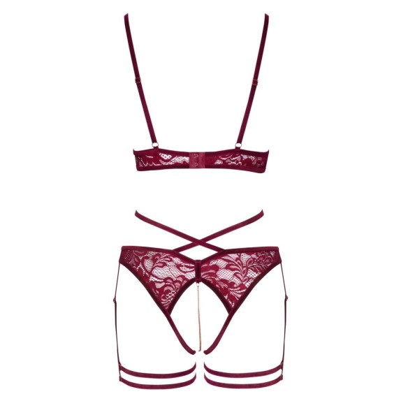 copy of COMPLETO INTIMO APERTO SEXY DONNA CON CATENELLE E PIZZO BORDEAUX