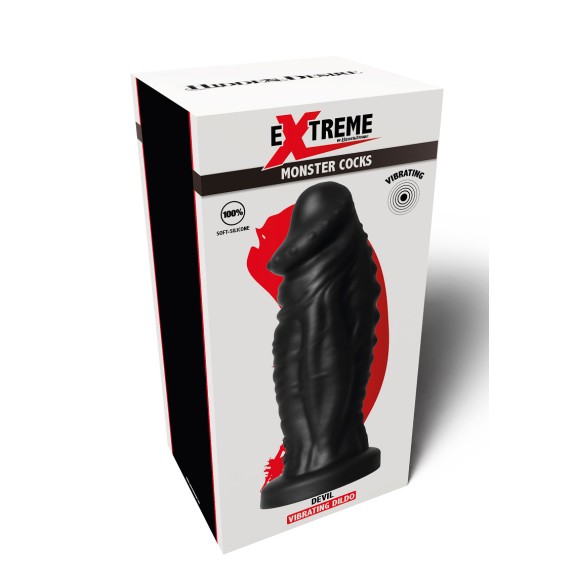 copy of DILDO NERO VIBRANTE DI SILICONE MORBIDO CON RILIEVI DEVIL MONSTER COCK