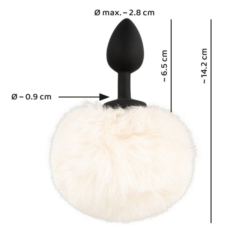 PLUG ANALE IN SILICONE CON CODA DA CONIGLIETTA BIANCA... 2