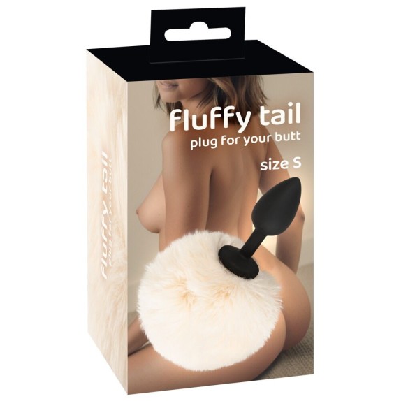 PLUG ANALE IN SILICONE CON CODA DA CONIGLIETTA BIANCA TAGLIA S