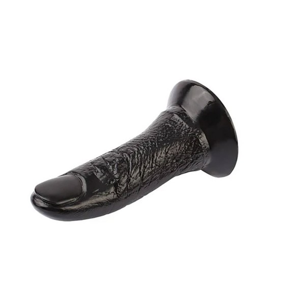DILDO A POLLICE REALISTICO IN PVC NERO CON VENTOSA THUMBS UP CHISA