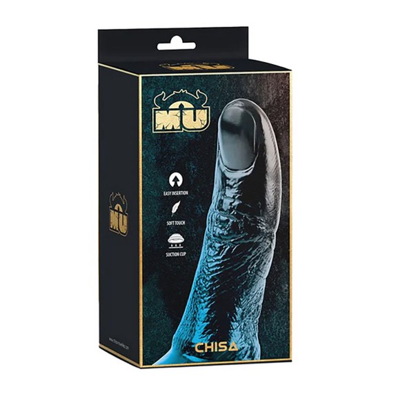 DILDO A POLLICE REALISTICO IN PVC NERO CON VENTOSA THUMBS UP CHISA