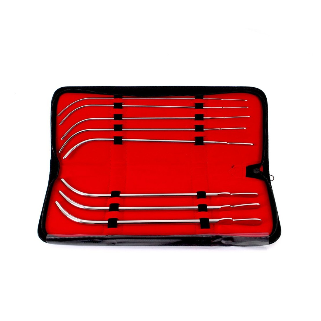 SET 8 SONDE URETRALI CURVE VAN BUREN IN ACCIAIO...