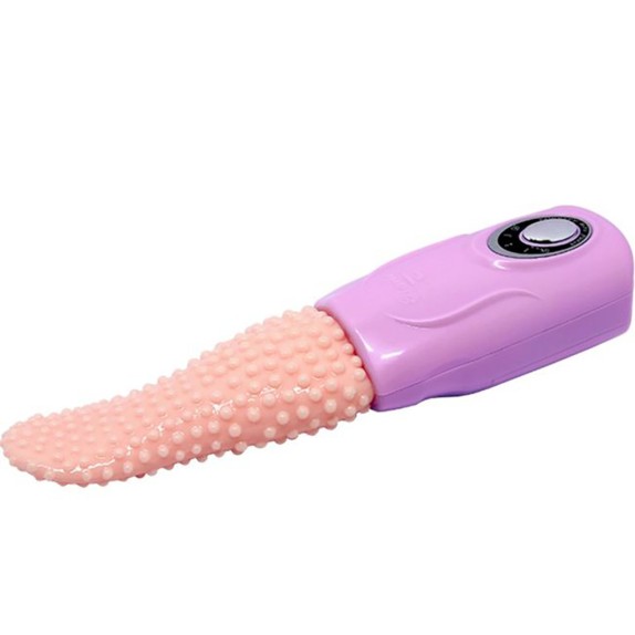 LINGUA VIBRANTE ROTANTE E OSCILLANTE CON RILIEVI TONGUE