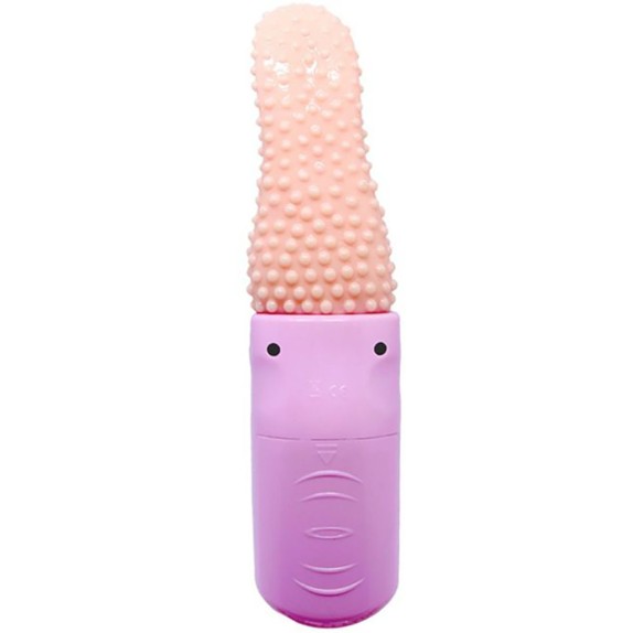 LINGUA VIBRANTE ROTANTE E OSCILLANTE CON RILIEVI TONGUE