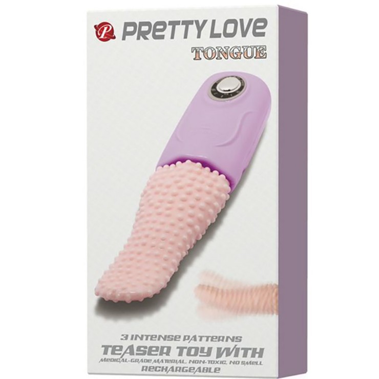 LINGUA VIBRANTE ROTANTE E OSCILLANTE CON RILIEVI TONGUE