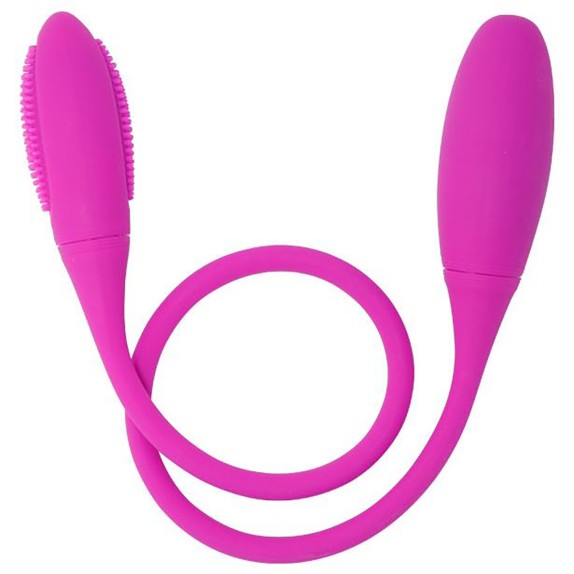VIBRATORE DOPPIO AD OVETTO PIEGHEVOLE E RICARICABILE SNAKY VIBE