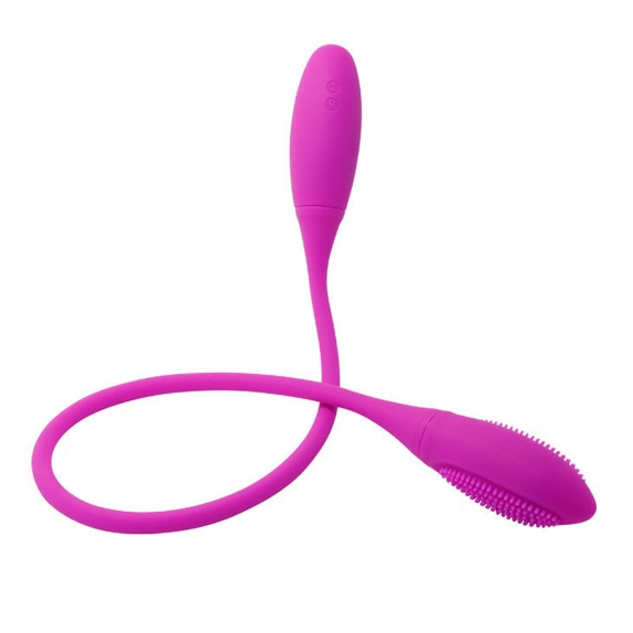 VIBRATORE DOPPIO AD OVETTO PIEGHEVOLE E RICARICABILE DREAM LOVER'S WHIP