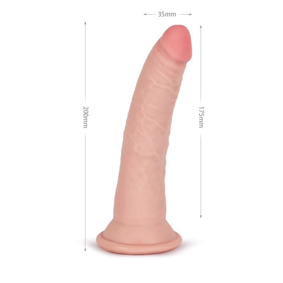 DILDO REALISTICO IN TPE MORBIDO A TRIPLA DENSITA' 20 CM KNIGHT COCK