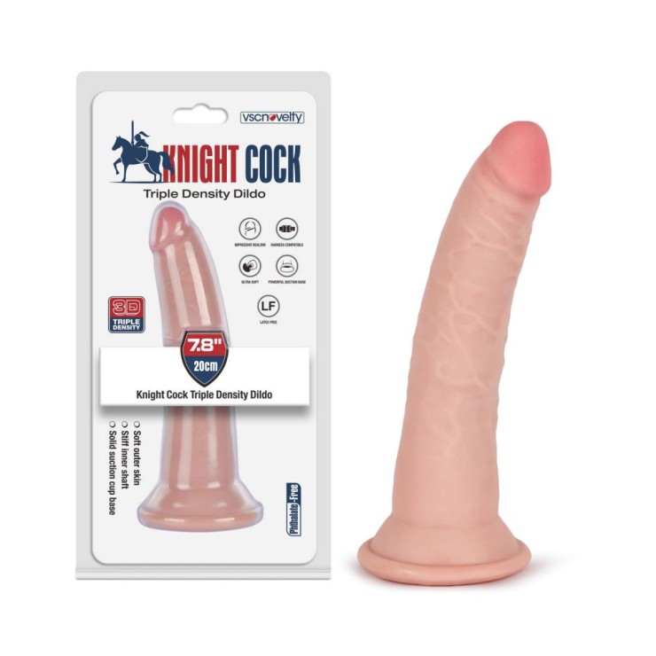 DILDO REALISTICO IN TPE MORBIDO A TRIPLA DENSITA' 20 CM...