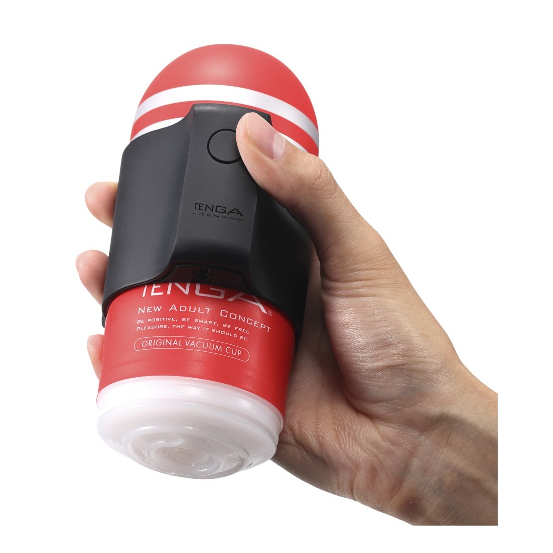 KIT 2 MASTURBATORI CON ADATTATORE VIBRANTE CUP...