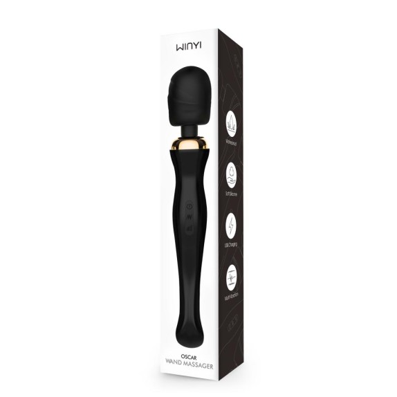 WAND MASSAGGIATORE CLITORIDEO VIBRANTE CON TESTA FLESSIBILE OSCAR