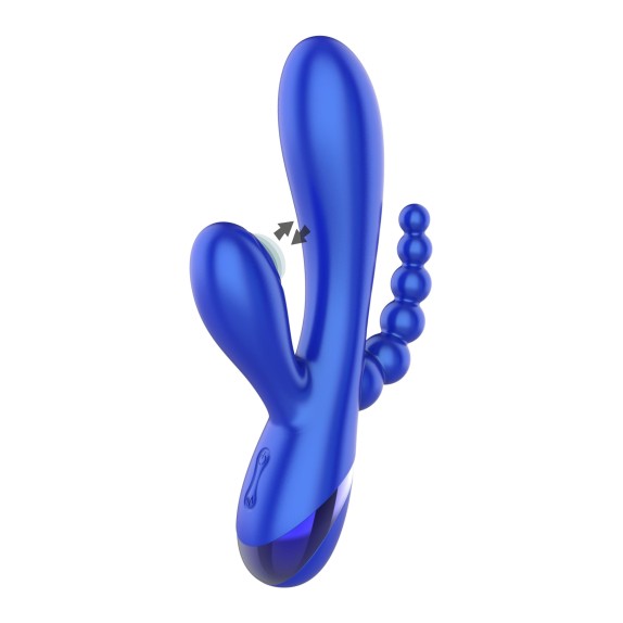SEX TOY VIBRANTE TRIPLA STIMOLAZIONE PER IL PUNTO G CLITORIDE E ANALE