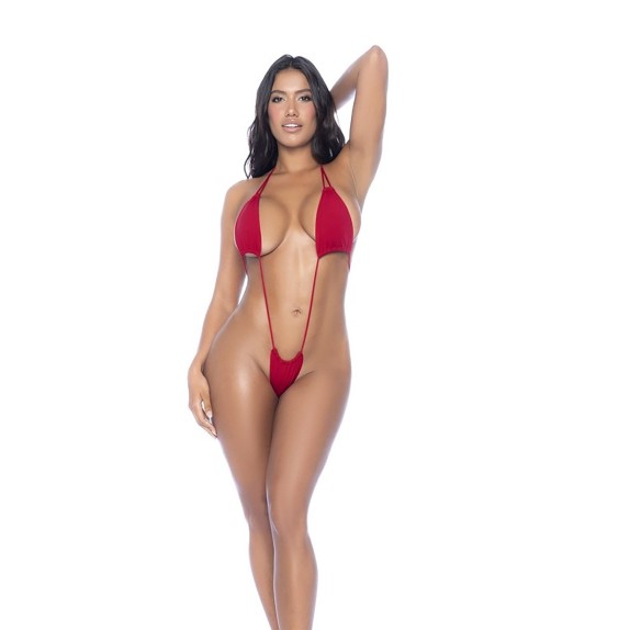 MONOKINI ROSSO SEXY DA DONNA COSTUME MARE PEZZO UNICO