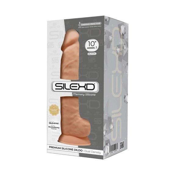 SEX TOY FALLO REALISTICO CON TESTICOLI IN SILICONE PREMIUM SILEXD 27 CM