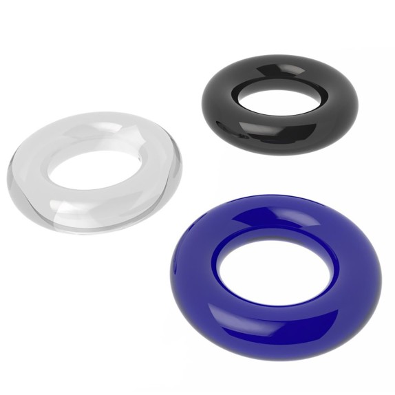 KIT 3 ANELLI PER PENE SEX TOY PER MANTENERE L'EREZIONE POWER PLUS