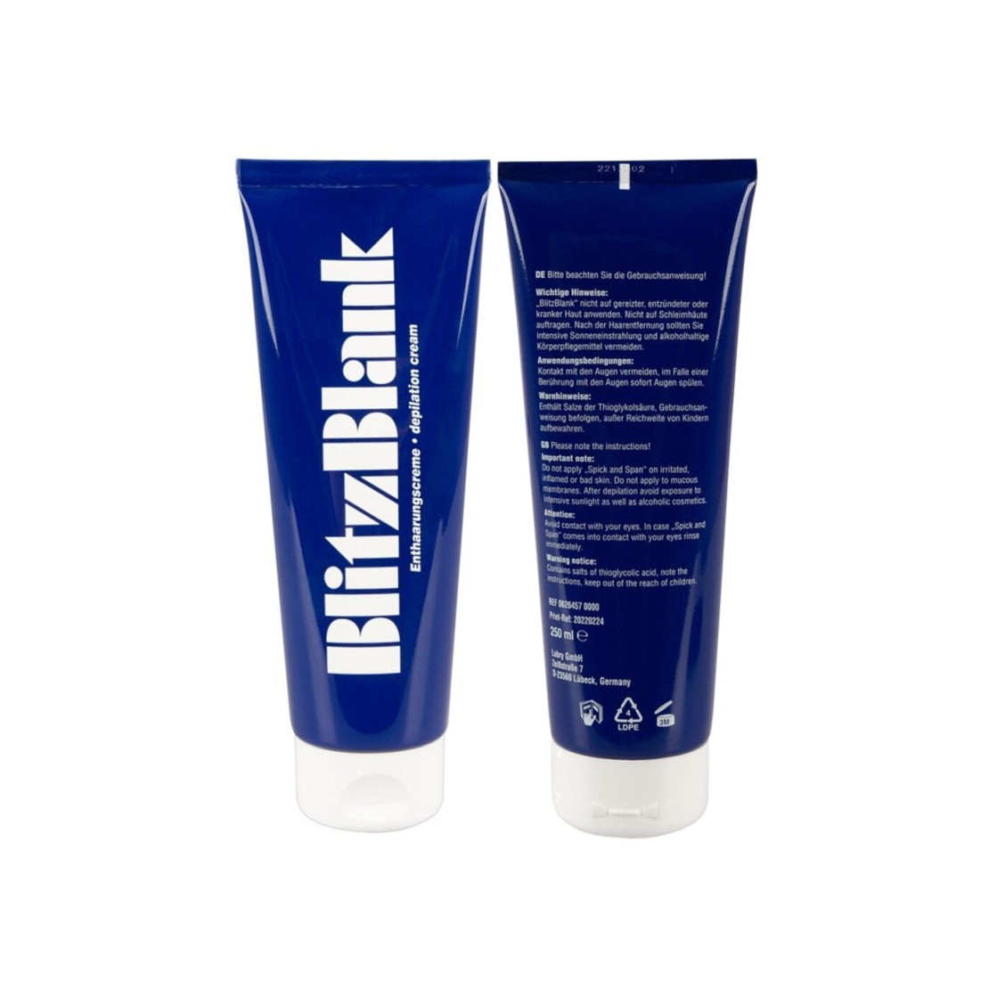 CREMA DEPILATORIA BLITZ BLANK 125 ML