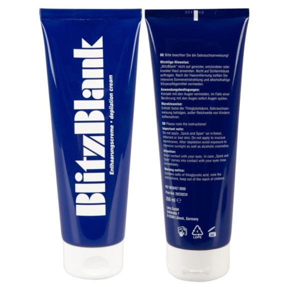 CREMA DEPILATORIA BLITZ BLANK 125 ML