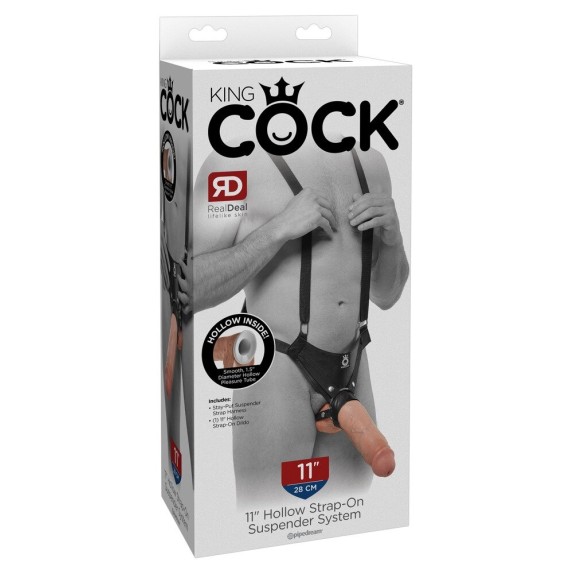 PROTESI APERTA PER UOMO SEX TOY 28 CM CON SOSPENSORIO