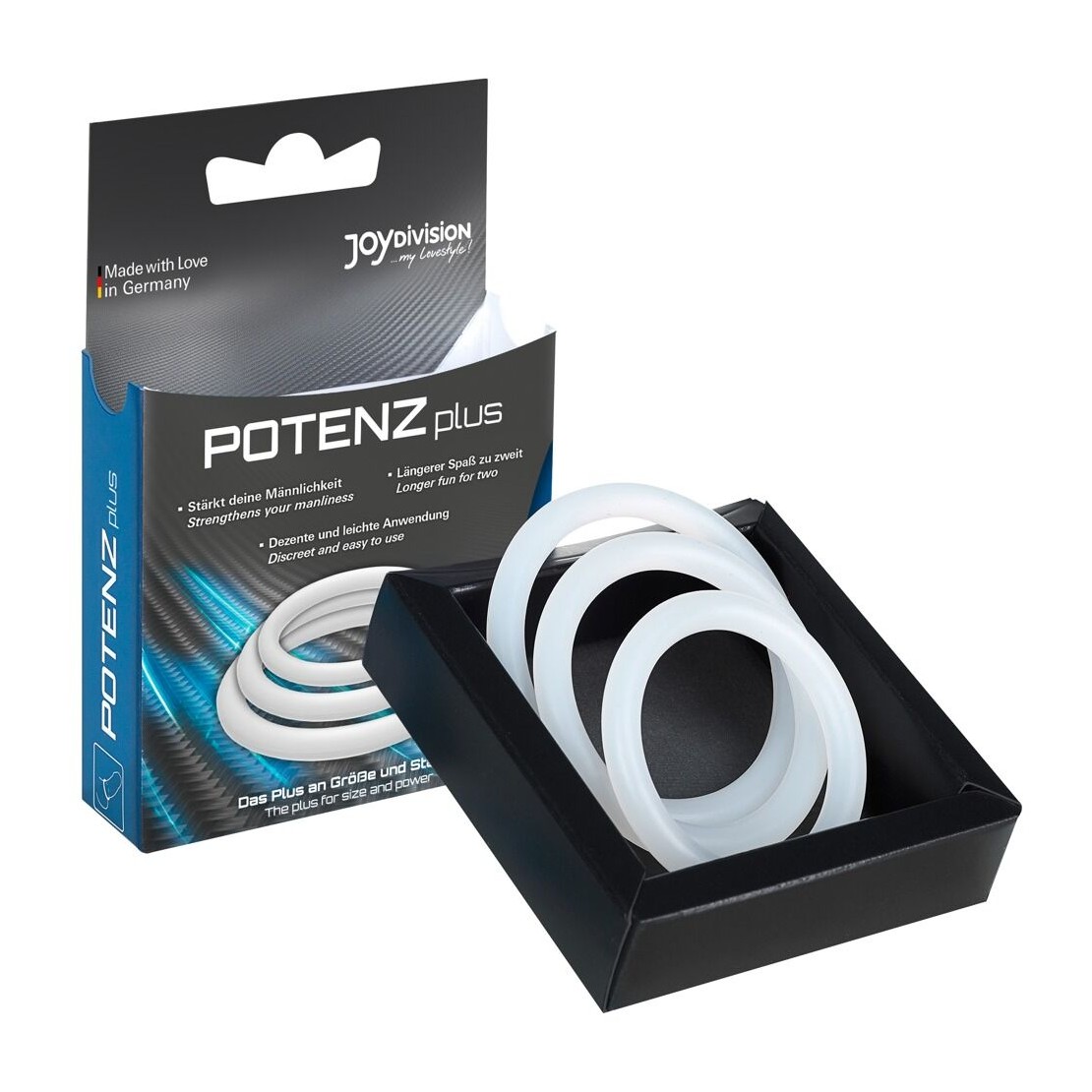 KIT 3 ANELLI PER IL PENE TRASPARENTI POTENZ...