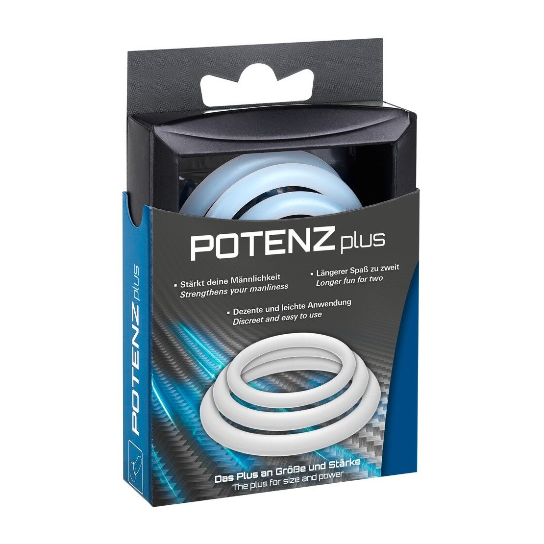 KIT 3 ANELLI PER IL PENE TRASPARENTI POTENZ...