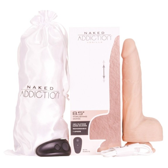 FALLO REALISTICO 8,5" CON MOVIMENTO A SPINTA E TELECOMANDO NAKED ADDICTION