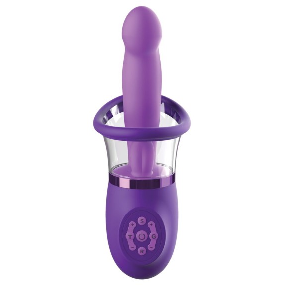 SEX TOY 3IN1 CON COPPETTA LINGUA E VIBRATORE INTERNO