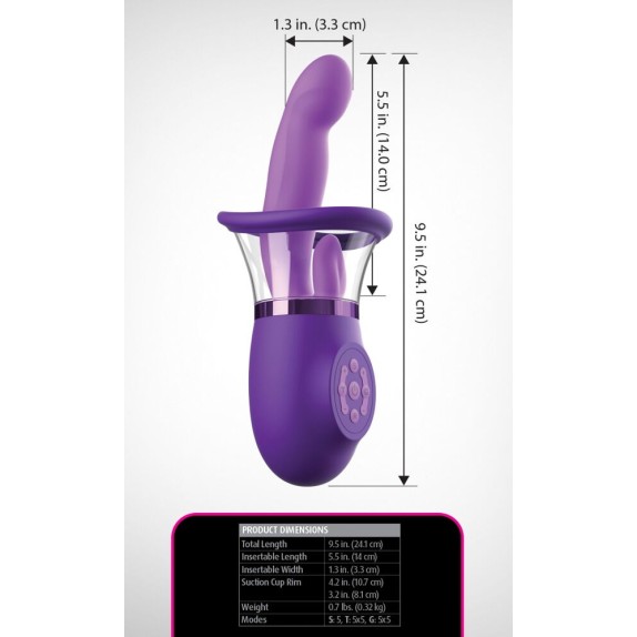 SEX TOY 3IN1 CON COPPETTA LINGUA E VIBRATORE INTERNO