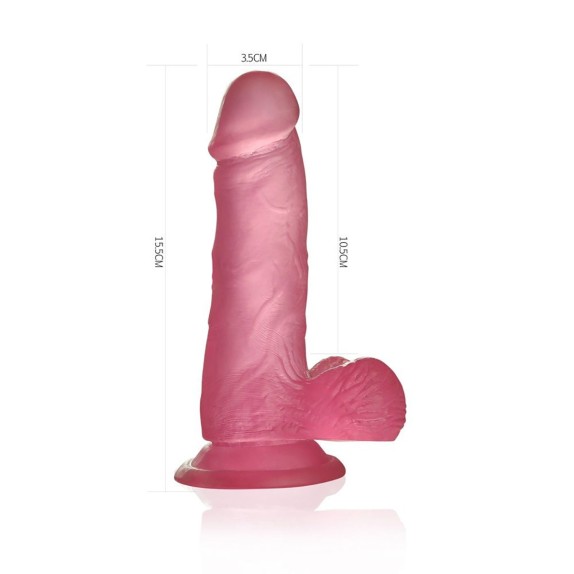FALLO IN JELLY ROSA DA 15 O 17 CM CON VENTOSA LOVETOY
