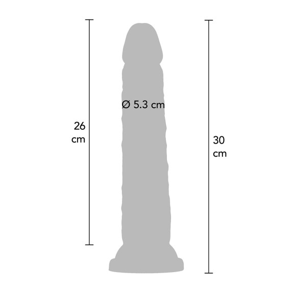 FALLO LUNGO DA 30 CM MORBIDO IN TPR CON VENTOSA GET REAL
