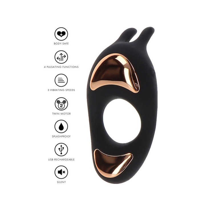ANELLO PER PENE VIBRANTE SEX TOY DI COPPIA USB LOTUS IVY