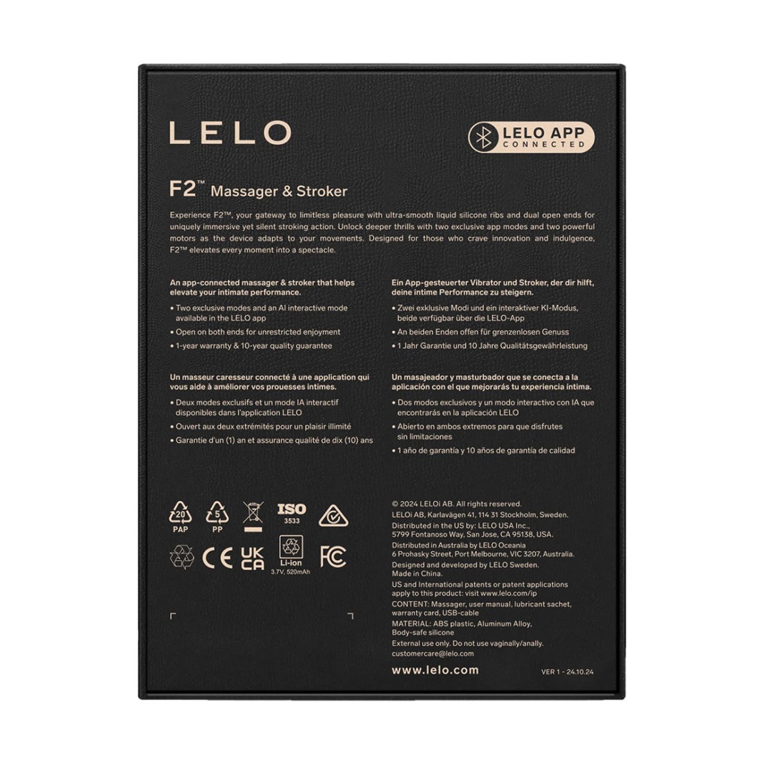 LELO F2S MASTURBATORE PER UOMO E ALLENAMENTO...