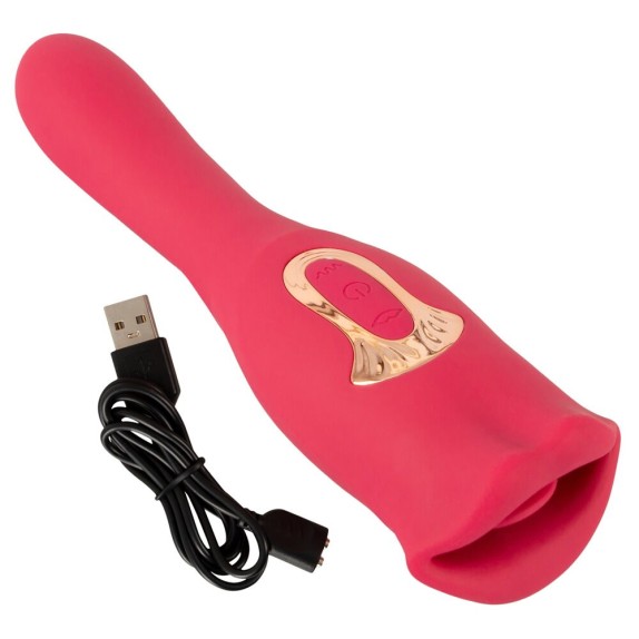 SEX TOY 2IN1 CON BOCCA CHE SI MUOVE E VIBRATORE VAGINALE ORALFUN
