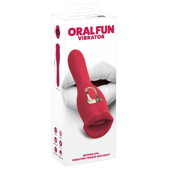 SEX TOY 2IN1 CON BOCCA CHE SI MUOVE E VIBRATORE VAGINALE ORALFUN