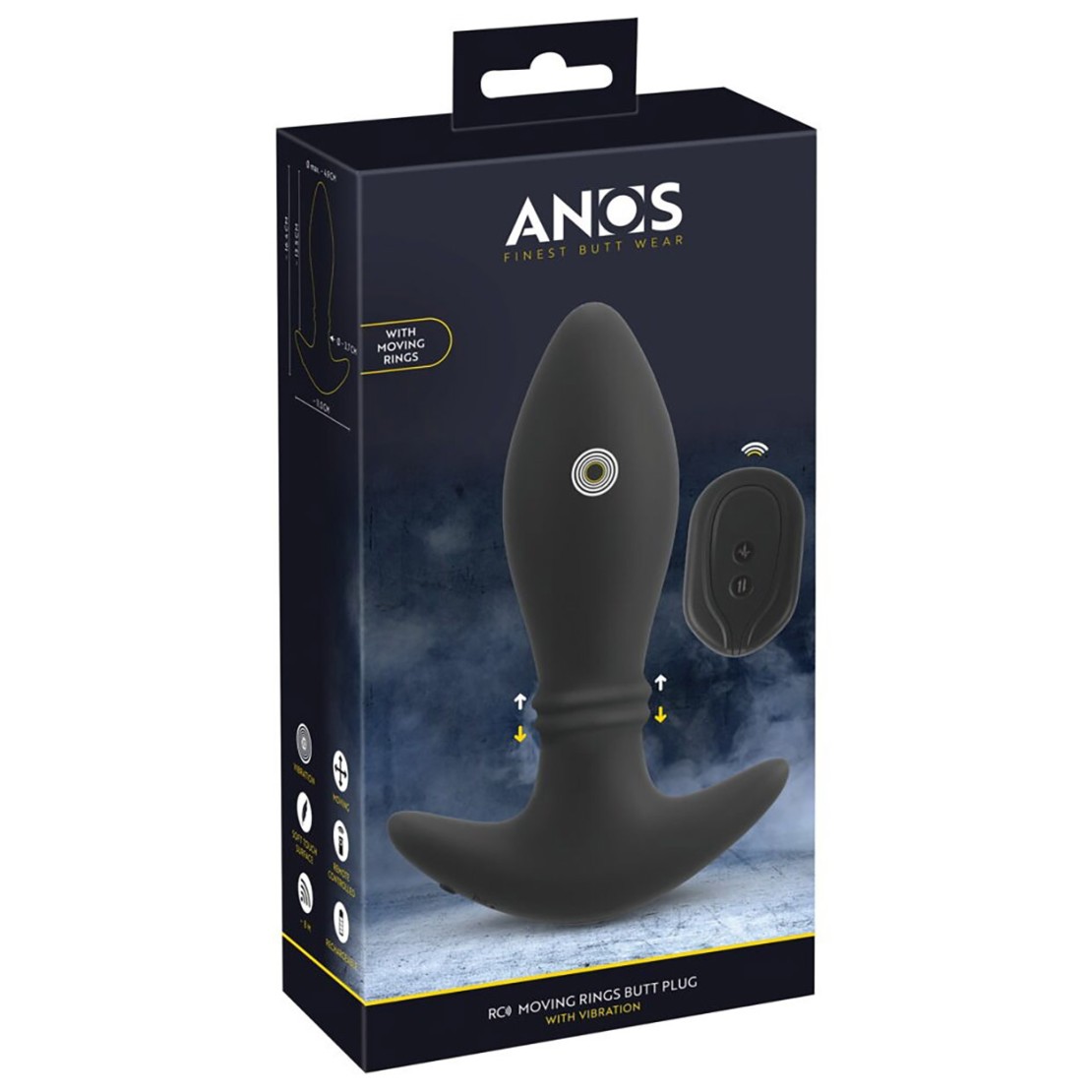 PLUG ANALE VIBRANTE CON MOVIMENTO SU E GIU' CON...