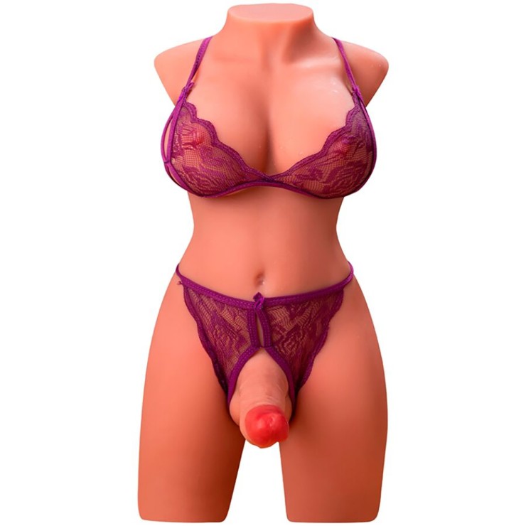 BUSTO REALISTICO DI TRANS CON PENE A MOVIMENTO A SPINTA... 2