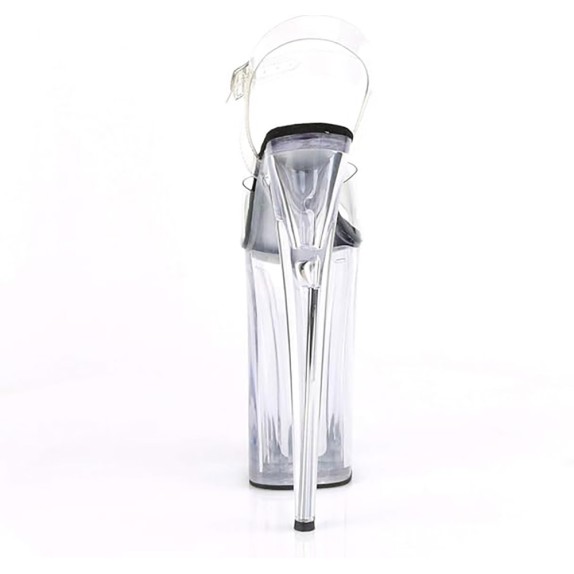 SANDALI TRASPERENTI TACCO 25 CM CON CINTURINO PLEASER