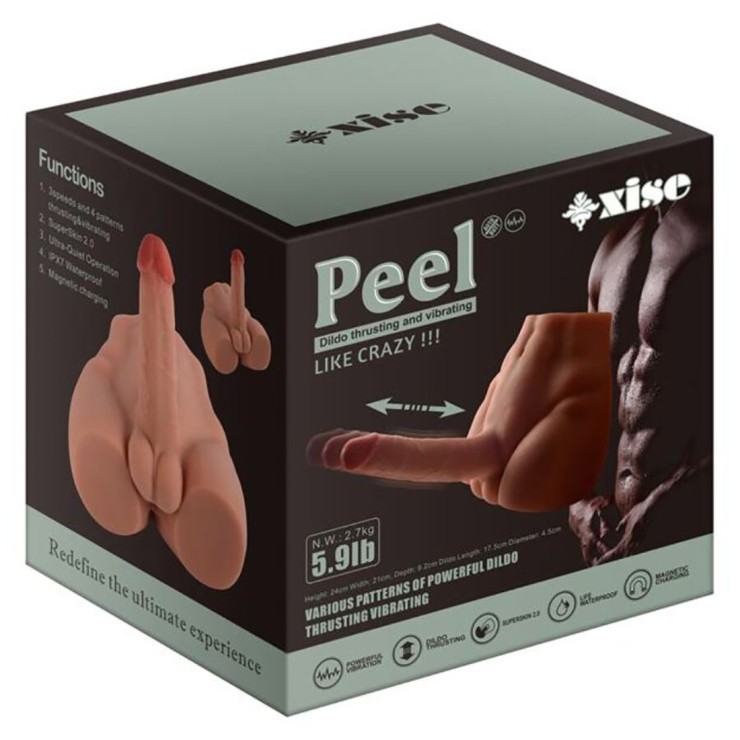 MEZZO BUSTO DI UOMO CON PENE 17,5 CM A SPINTA SU E GIU'...