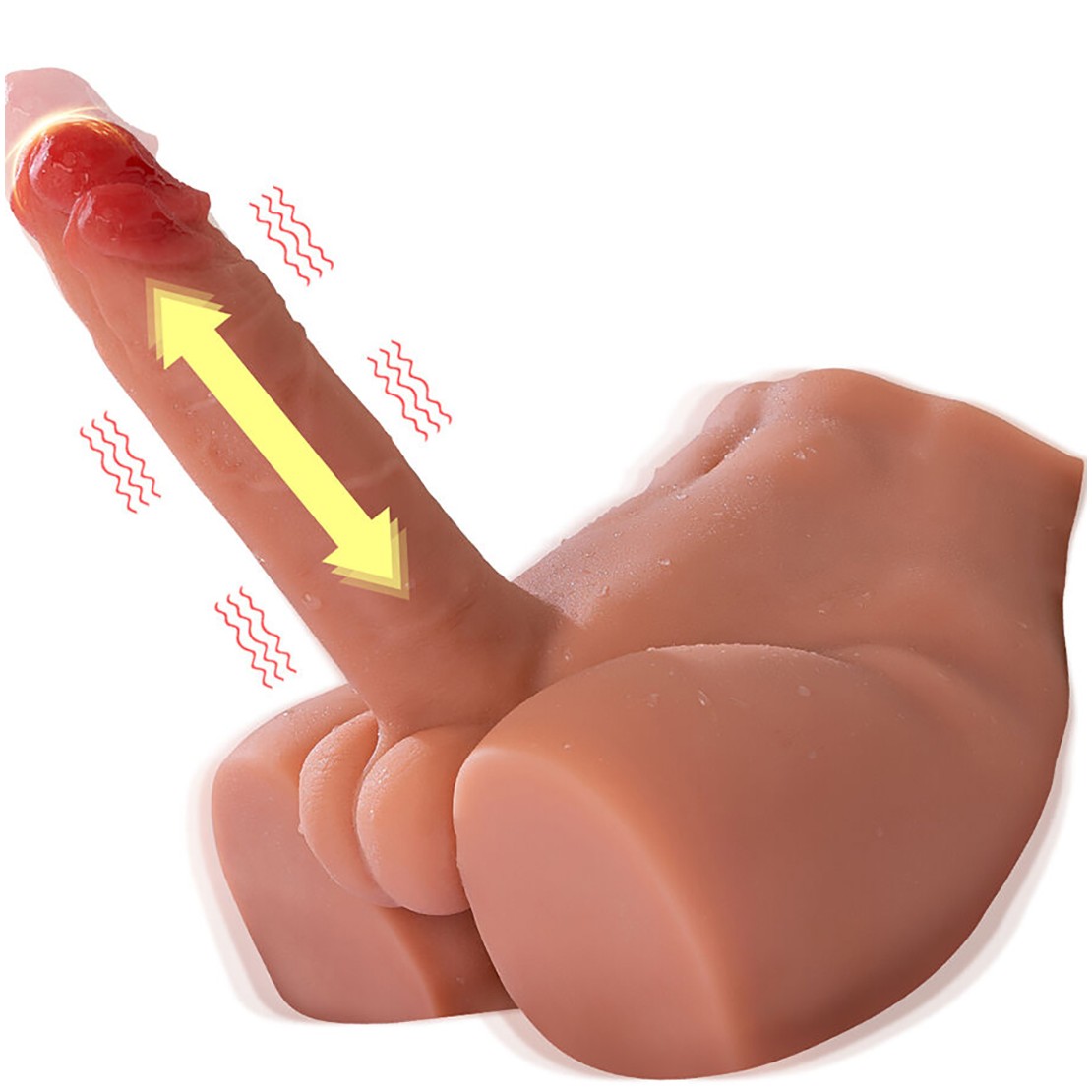 MEZZO BUSTO DI UOMO CON PENE 17,5 CM A SPINTA...