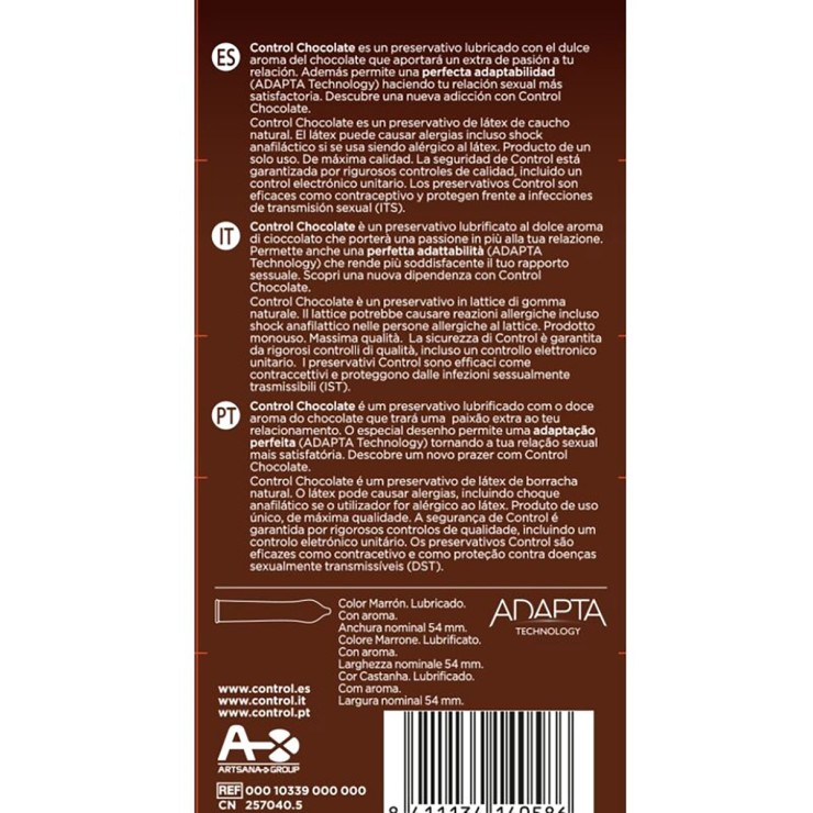 PROFILATTICI AL CIOCCOLATO IN LATTICE COLORE MARRONE CONTROL 2