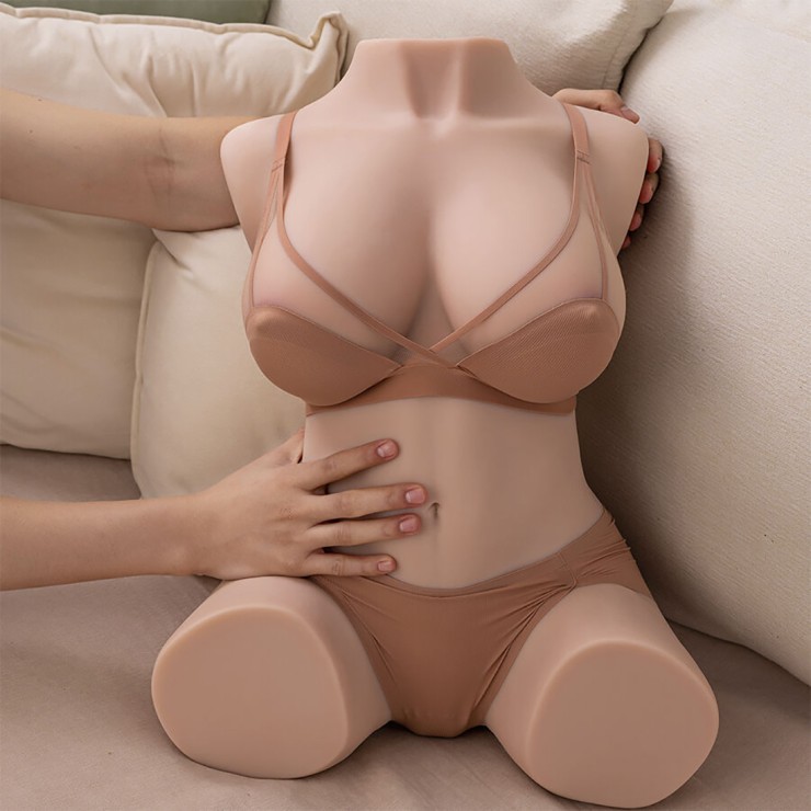 MEZZO BUSTO DI DONNA REALISTICO CON MOVIMENTO INTERNO A...