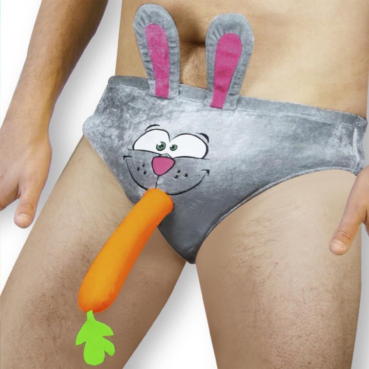 SLIP CONIGLIO DIVERTENTE PER UOMO CON CAROTA