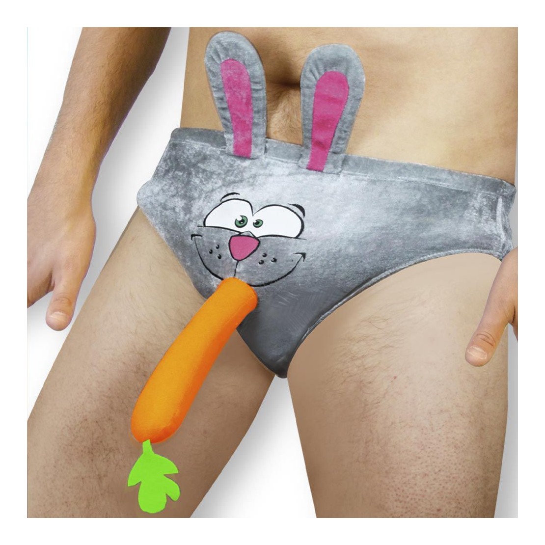 SLIP CONIGLIO DIVERTENTE PER UOMO CON CAROTA