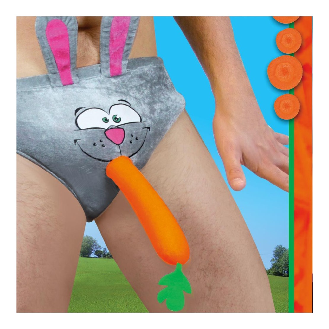 SLIP CONIGLIO DIVERTENTE PER UOMO CON CAROTA