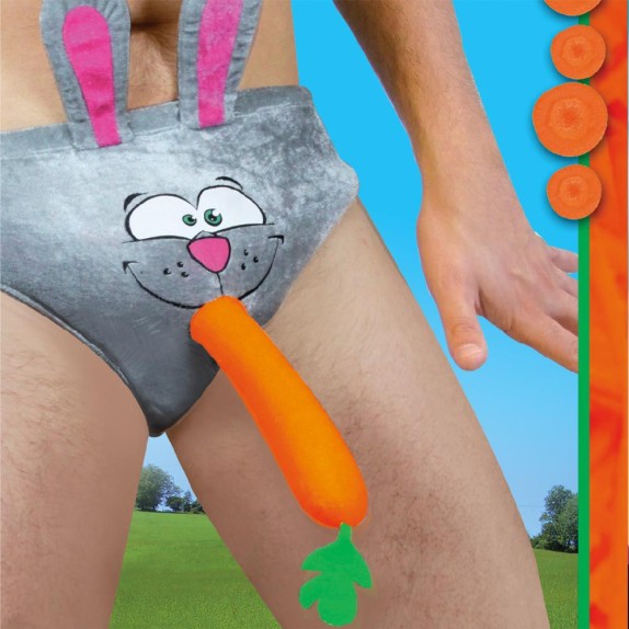 SLIP CONIGLIO DIVERTENTE PER UOMO CON CAROTA
