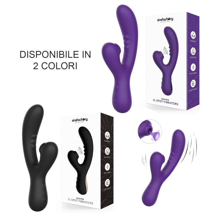 SEX TOY PER IL PUNTO G FLESSIBILE  CON SUCCHIA CLITORIDE...