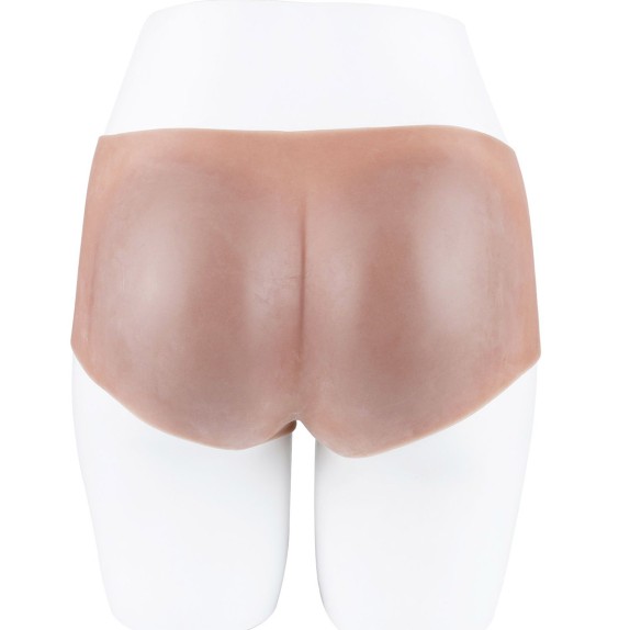 MUTANDA IN SILICONE INDOSSABILE CON PENE CON RILIEVI STRAP-ON CAVO PANTY 4